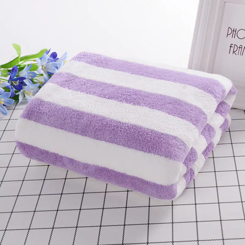 Coral Velvet Bath Towels Pi-Mart