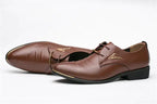 Men's Business Dress Shoes - Stylish Pointed Leather Shoes