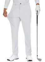 JWM Mens Golf Dress Pant Stretch - 34" Work Business Casual Comfy Trousers Slacks Quick Dry Lightweight with 5 Pockets White Lootquake LLC