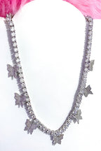Iced Butterfly Choker Necklace Crystal Tennis Chain