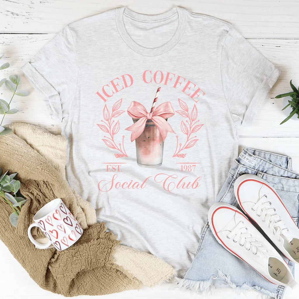 Iced Coffee Social Club Tee Peachy Sunday