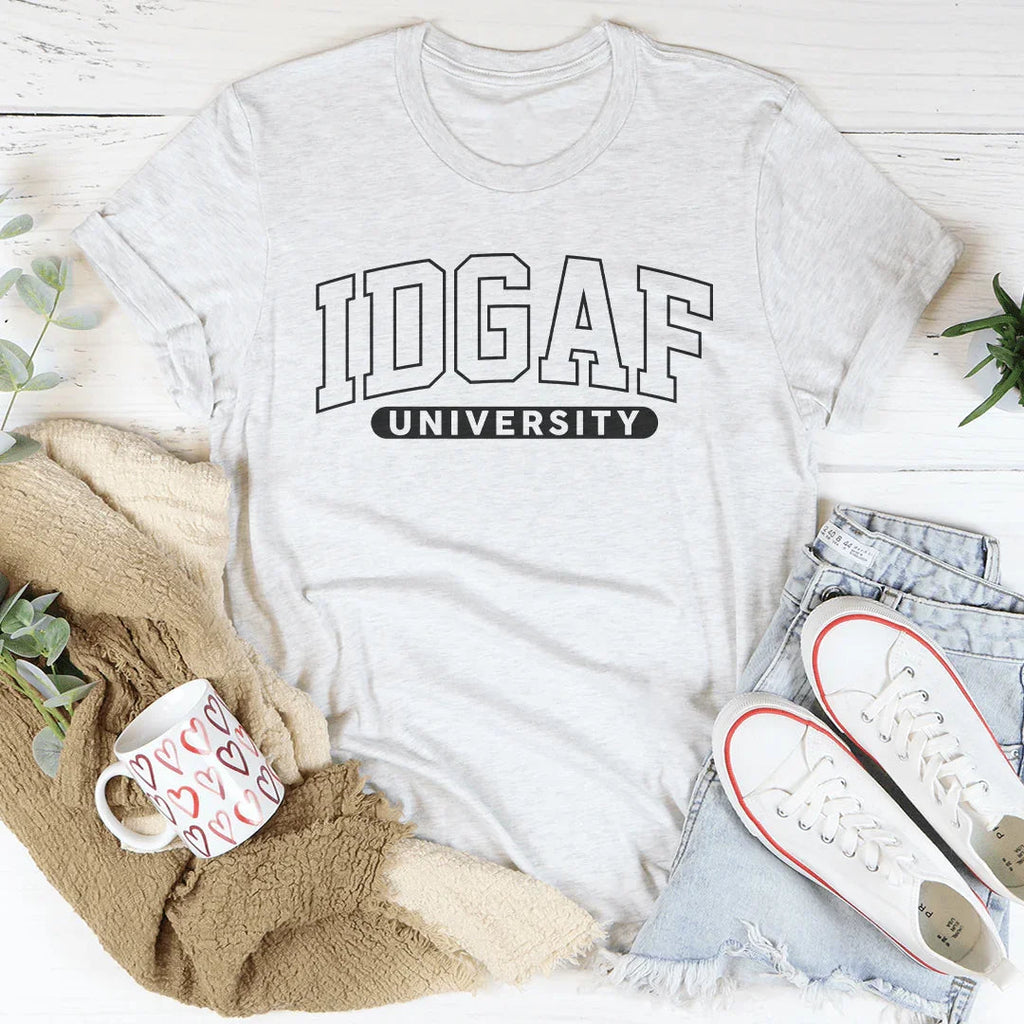 Idgaf University Tee Peachy Sunday
