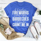 Fireworks Summer Nights BBQs & Freedom Tee Peachy Sunday