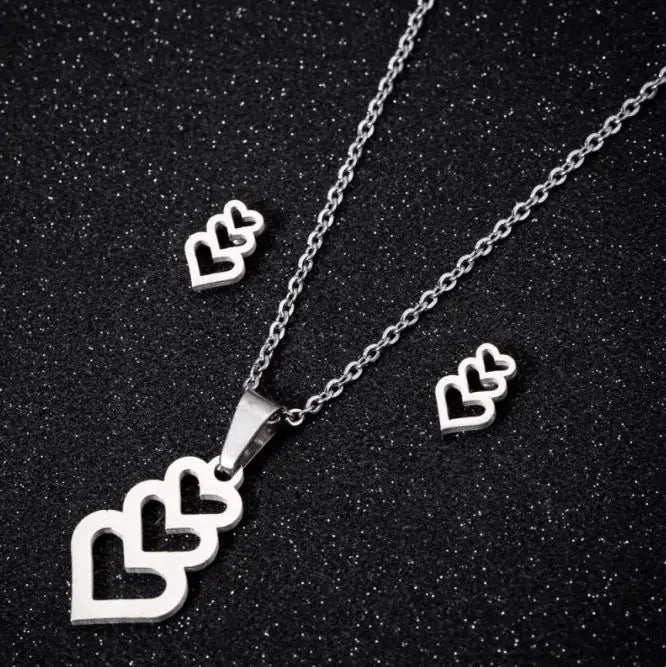 Stainless Steel Love Heart Necklaces For Women