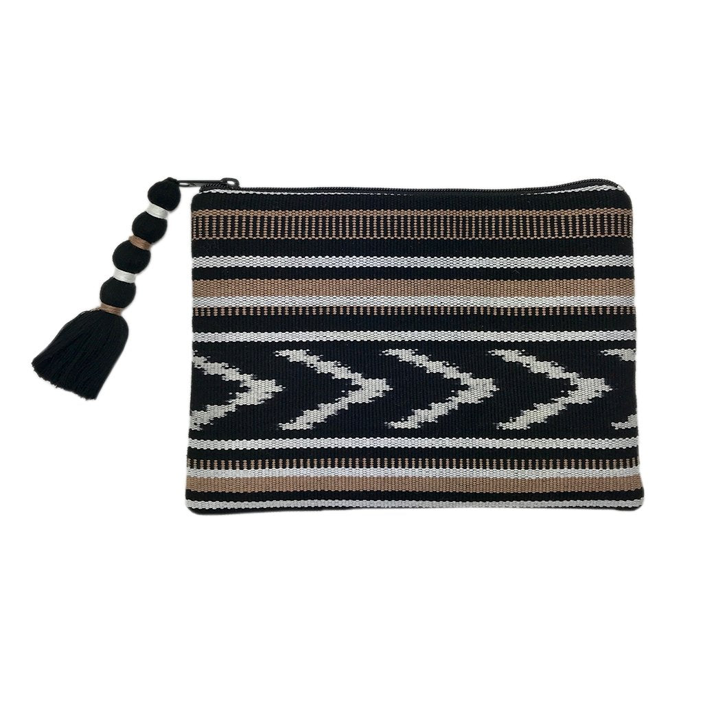 Ikat Backstrap Clutch Handwoven Guatemalan Tribal Weave Foldover Coin Purse BandsCo Straps