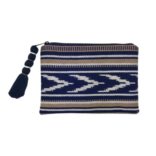 Ikat Backstrap Clutch Handwoven Guatemalan Tribal Weave Foldover Coin Purse BandsCo Straps