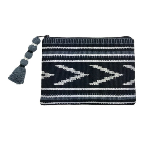 Ikat Backstrap Clutch Handwoven Guatemalan Tribal Weave Foldover Coin Purse BandsCo Straps