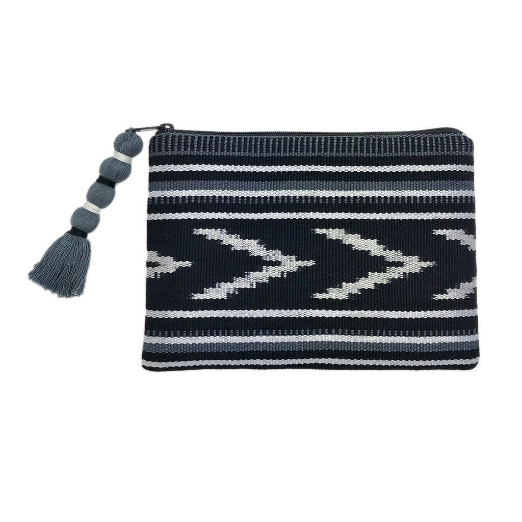 Ikat Backstrap Clutch Handwoven Guatemalan Tribal Weave Foldover Coin Purse BandsCo Straps