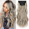 ZRQ Clip in Hair Extensions 20 In Long Wavy Ash Brown with BlondeHair Extensions Clip in 4Pcs Thick Soft Synthetic Clip in Hairpieces for Women Girls #12H613 Pi-Mart