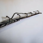 Arrow Wall Hook Hanger 6 Hook Metal Key and Jewelry Organizer Black 18x1.5x0.05 BandsCo Straps