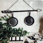 Arrow Wall Hook Hanger 6 Hook Metal Key and Jewelry Organizer Black 18x1.5x0.05 BandsCo Straps