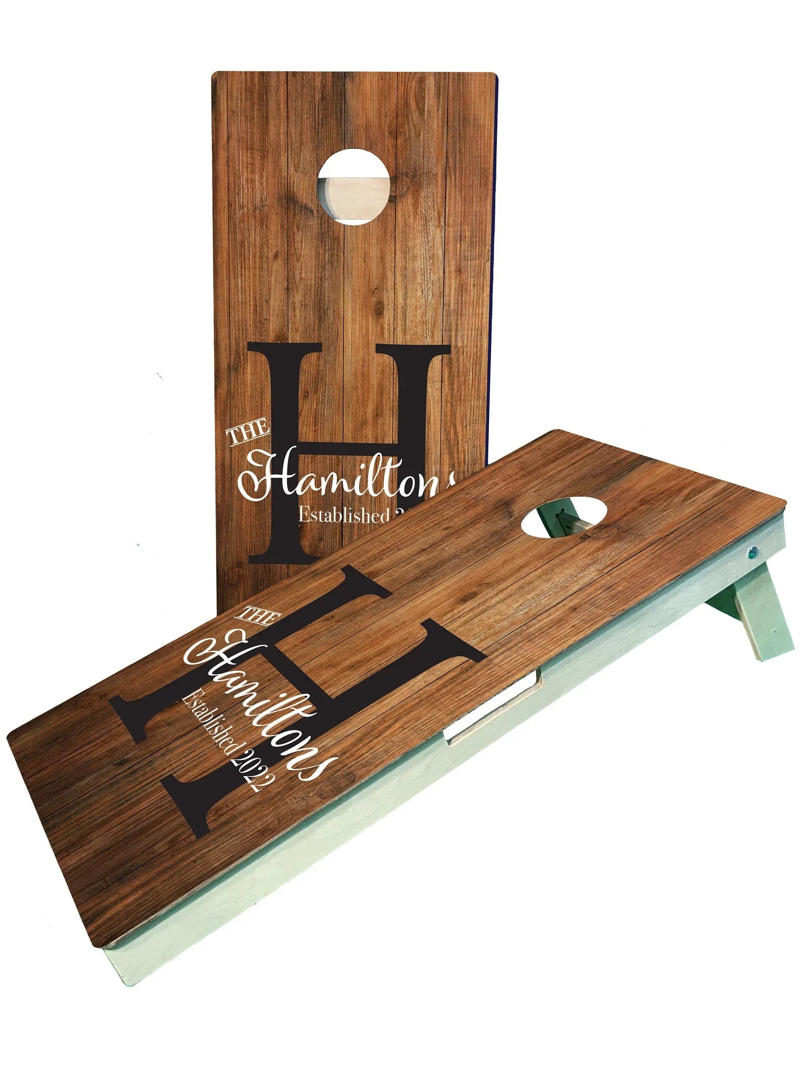 Custom Monogram Family Last Name/Est Cornhole Boards for Backyard/Wedding/Family Gift blastcornhole