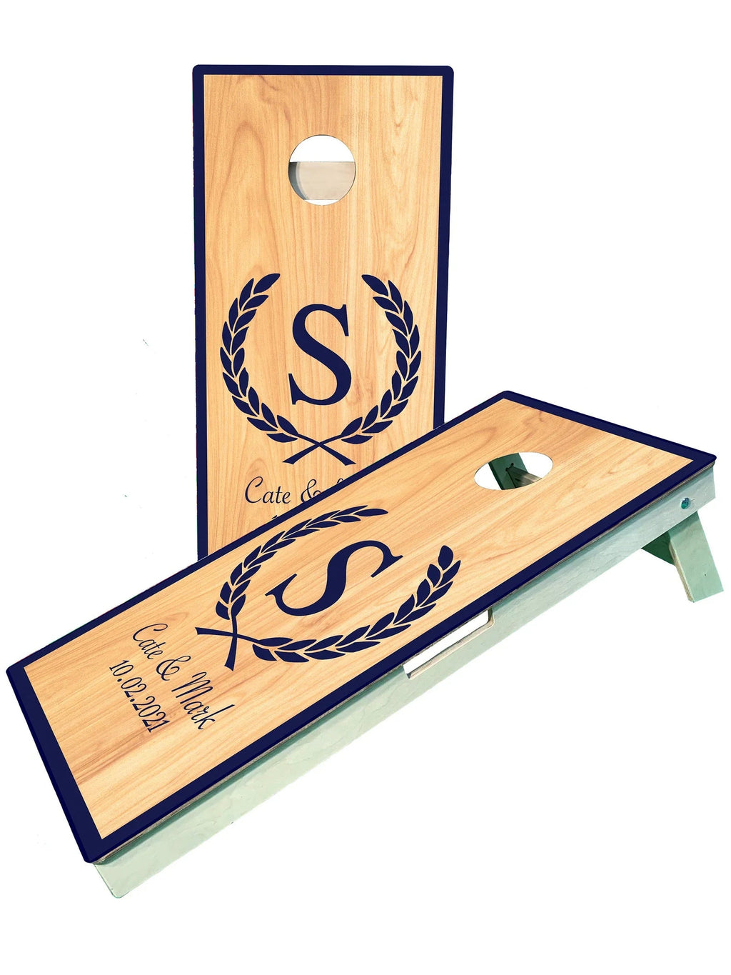 Custom Monogram Family Last Name/Est Cornhole Boards for Backyard/Wedding/Family Gift blastcornhole