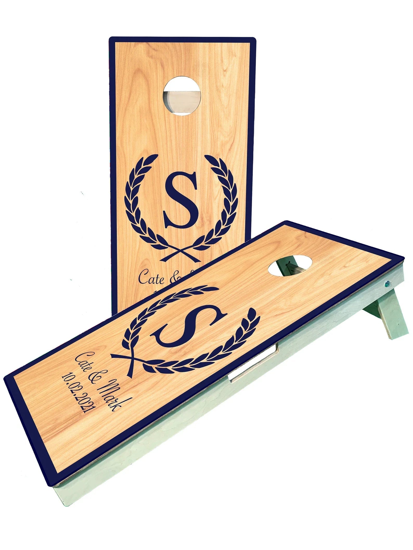 Custom Monogram Family Last Name/Est Cornhole Boards for Backyard/Wedding/Family Gift blastcornhole
