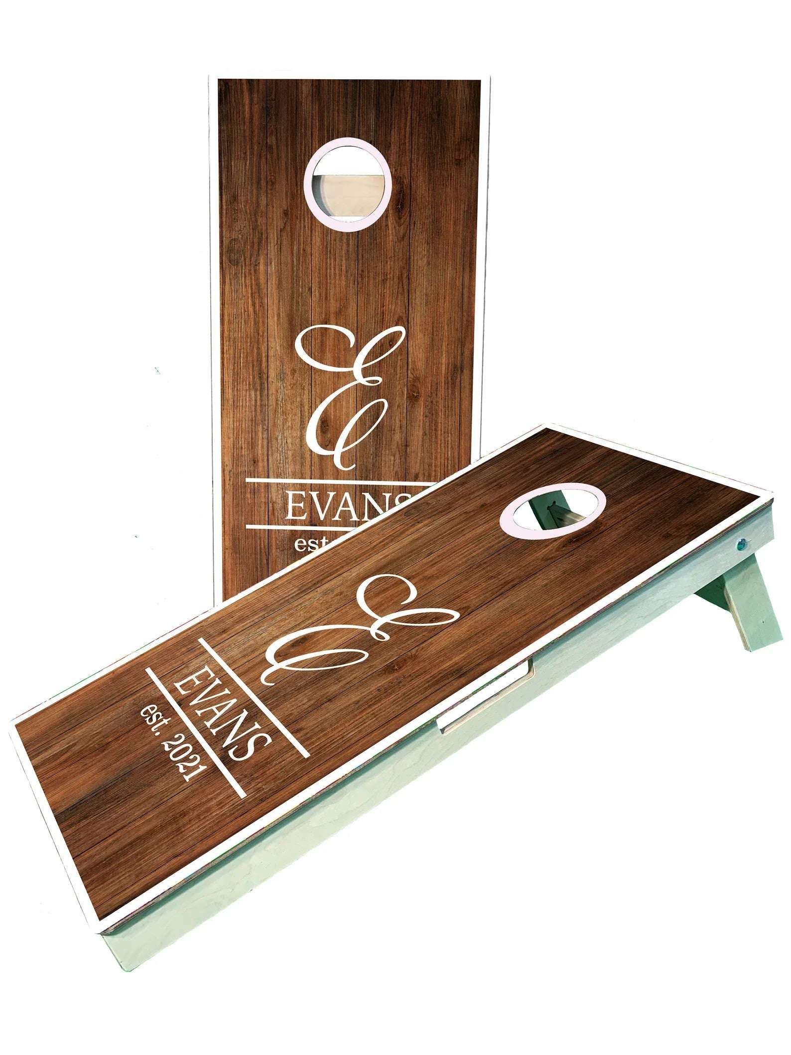Custom Monogram Family Last Name/Est Cornhole Boards for Backyard/Wedding/Family Gift blastcornhole