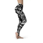 Womens Black Magic Cat Leggings