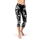Womens Black Magic Cat Capri Leggings - SJB-DIAMOND ELITES