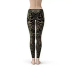 Womens Koi Fish Black Leggings
