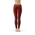 Womens Red Plaid Tartan Leggings