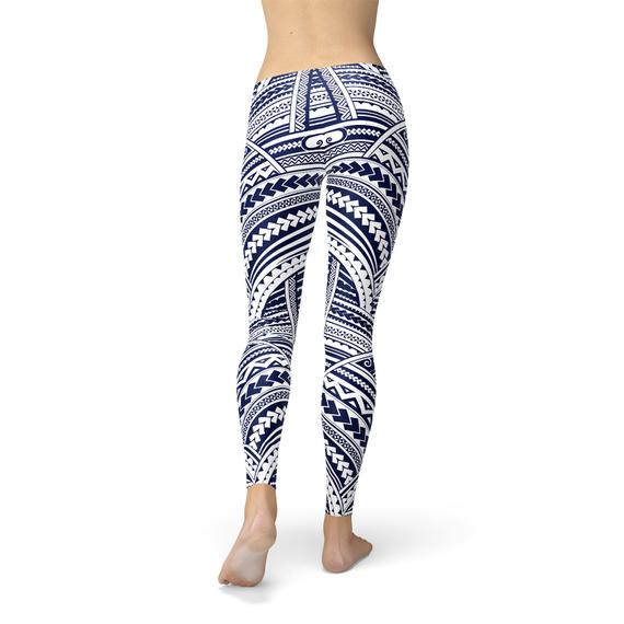Polynesian Maori Tattoo Leggings - SJB-DIAMOND ELITES