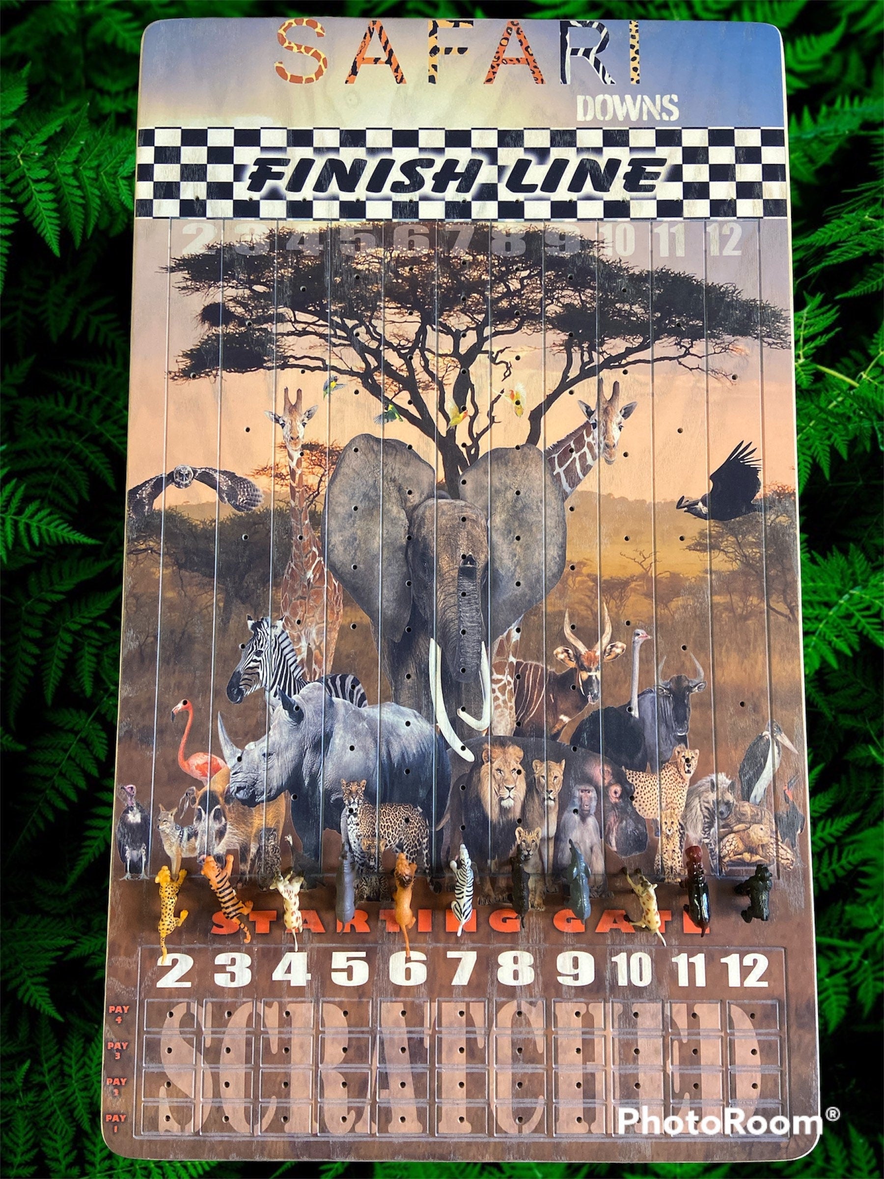 Safari Theme XL 18” x 30” Horse Race Game - SJB-DIAMOND ELITES