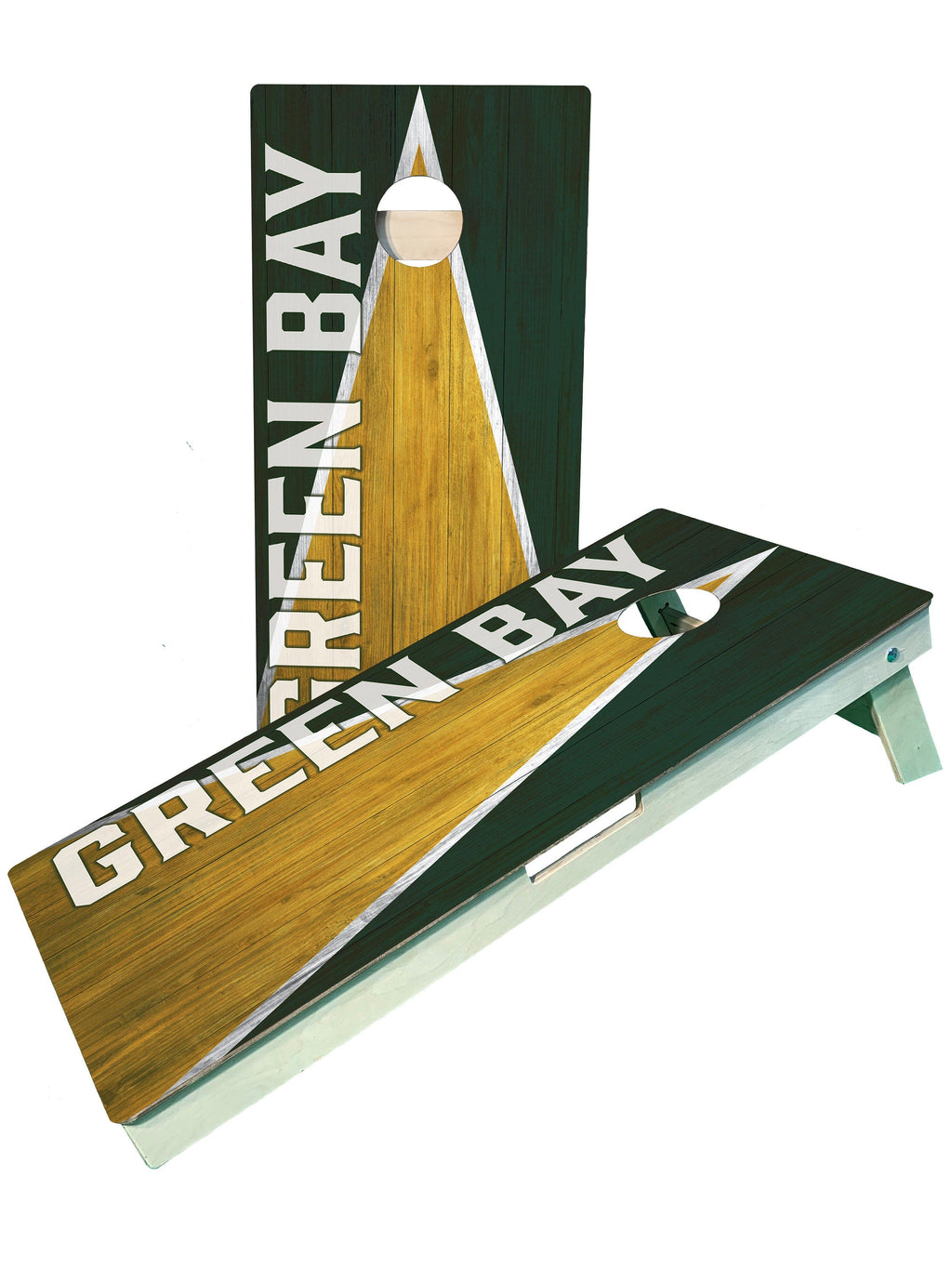 Green Bay Football Team Pro Style Cornhole Boards - SJB-DIAMOND ELITES