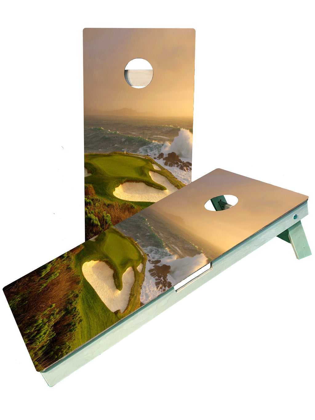Pebble Beach Golf Cornhole Boards - SJB-DIAMOND ELITES