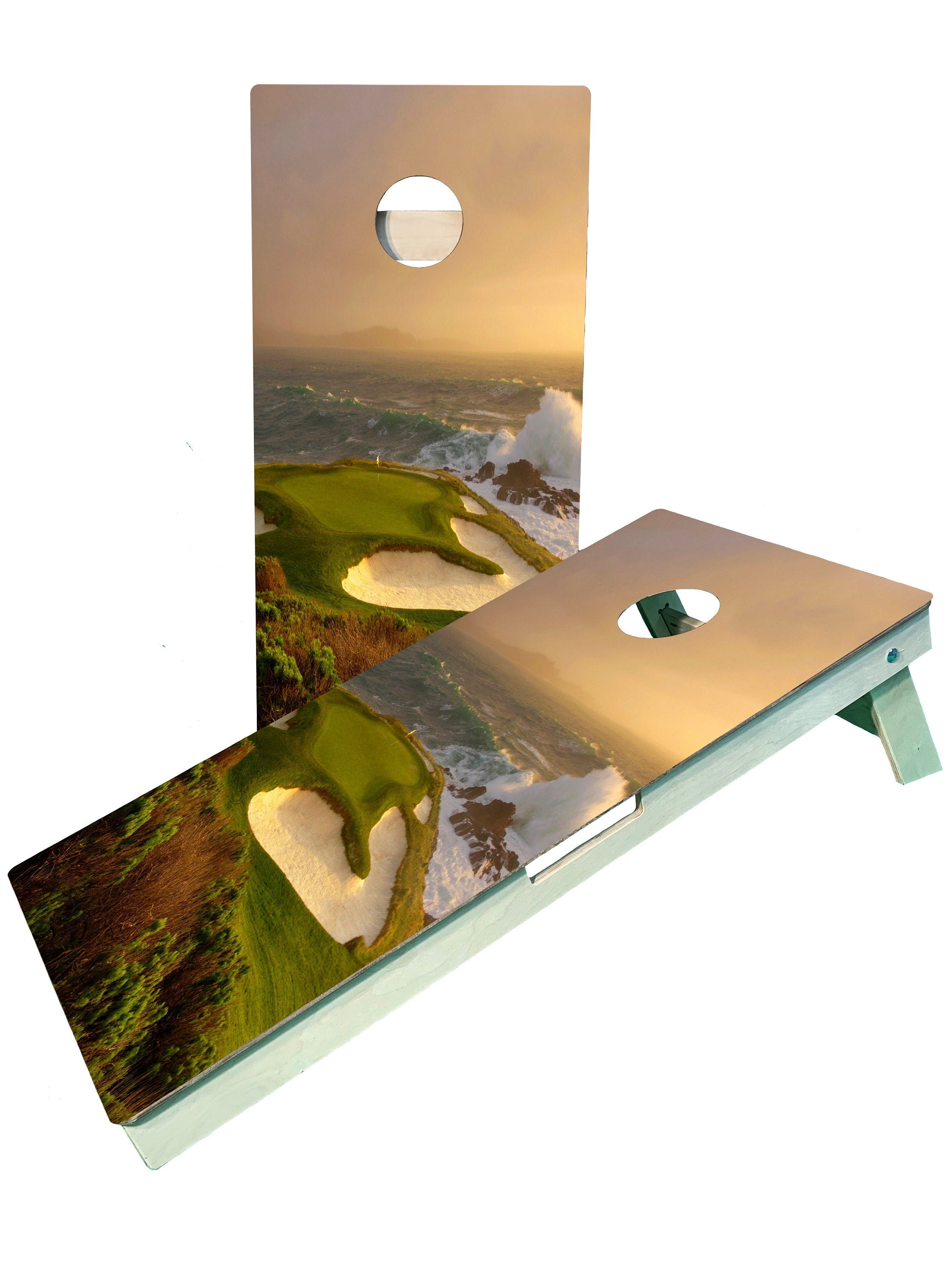 Pebble Beach Golf Cornhole Boards - SJB-DIAMOND ELITES