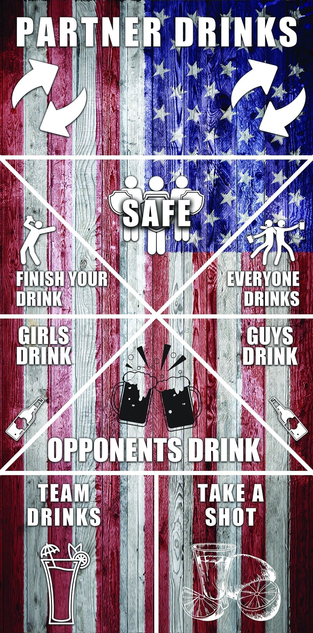 Drinking Game Shots American Flag Cornhole Boards blastcornhole