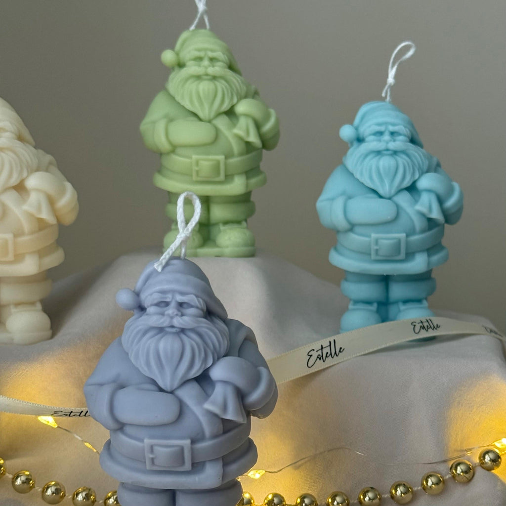 Cute Santa With Gift Candle Lootquake LLC