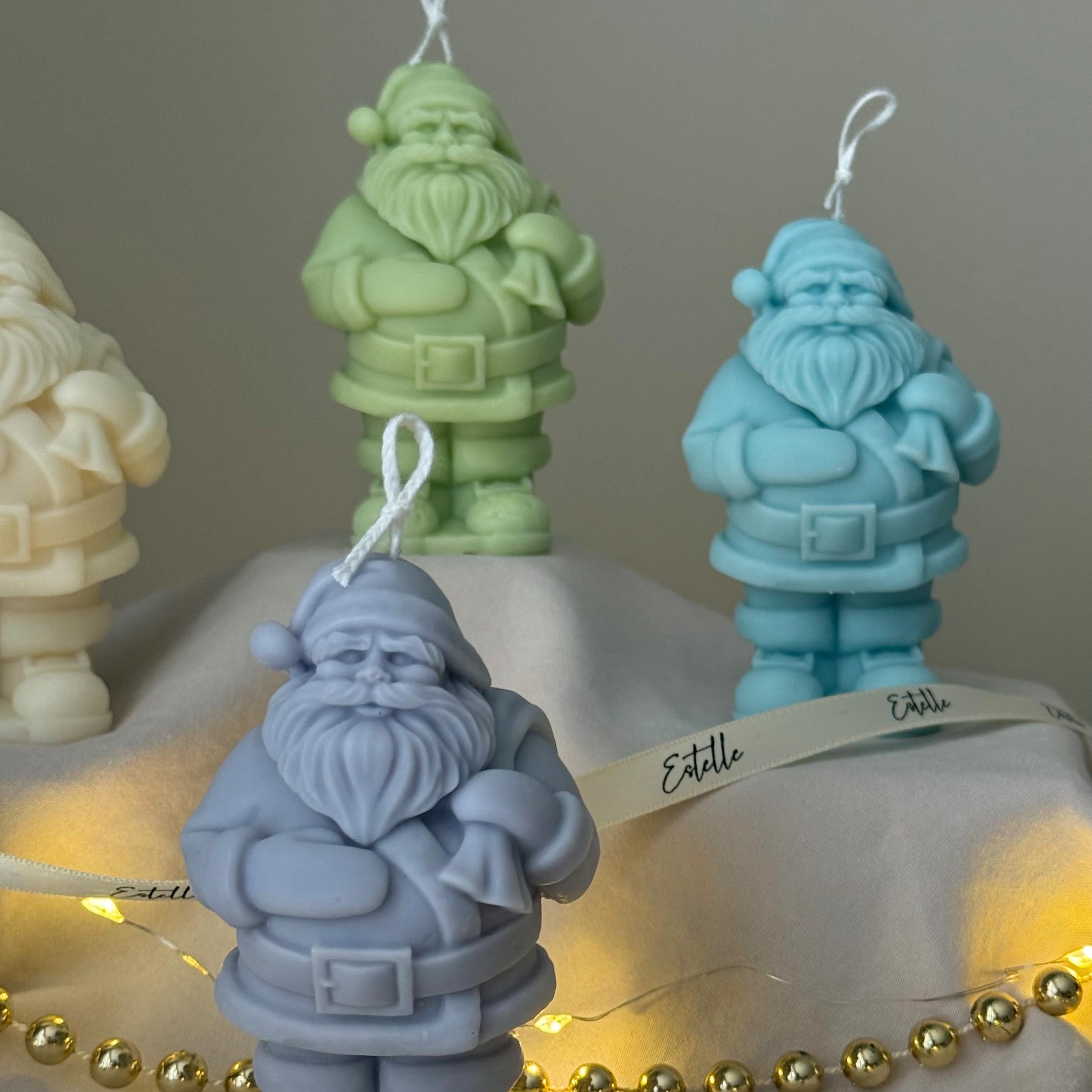 Cute Santa With Gift Candle Lootquake LLC