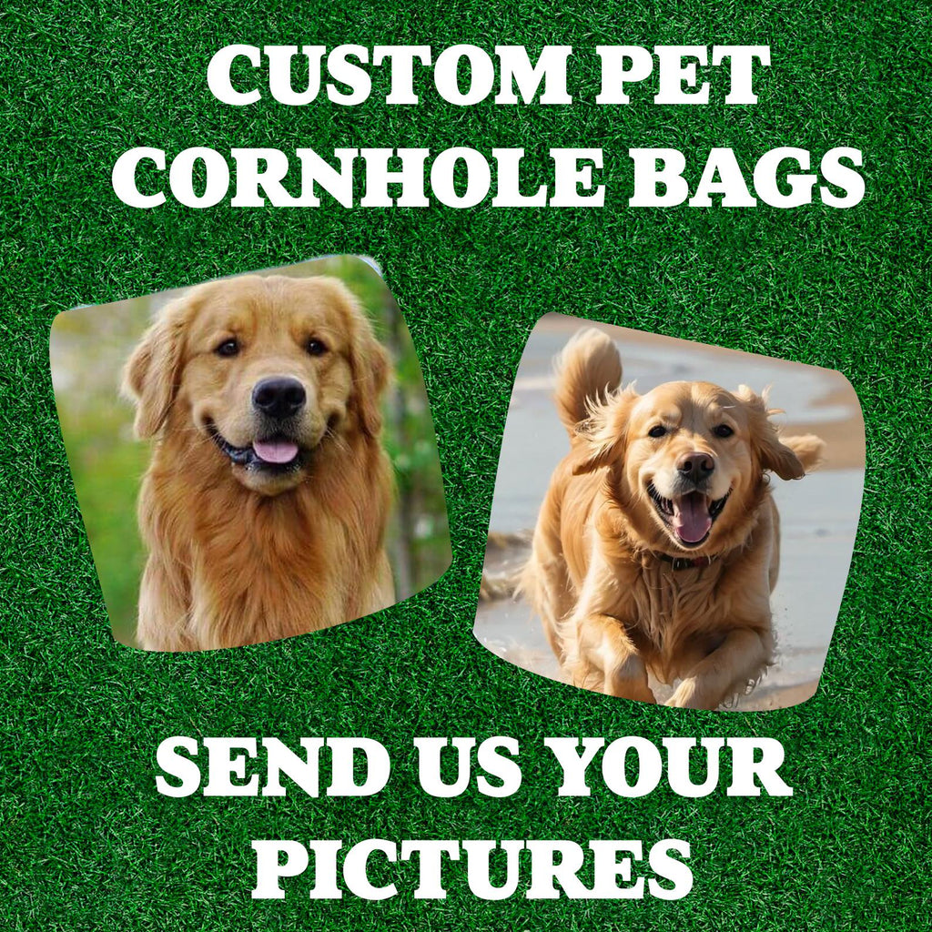 Custom Pet Cornhole Bags set of 8, Dog Portrait Lawn Games, Personalized Bagtoss, Couples, Pro Style Resin fill, Cat Cornhole, Personalization gifts - SJB-DIAMOND ELITES