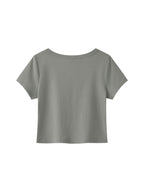 Loki & Ivy Women's Solid Color Slim Crop T-Shirt