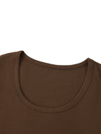 Loki & Ivy Women's Solid Color Slim Crop T-Shirt