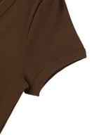 Loki & Ivy Women's Solid Color Slim Crop T-Shirt