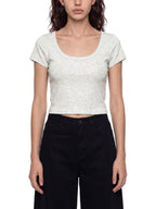 Loki & Ivy Women's Solid Color Slim Crop T-Shirt