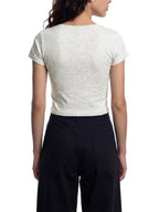 Loki & Ivy Women's Solid Color Slim Crop T-Shirt