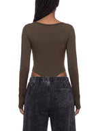 Loki & Ivy Women's Tight Long Sleeve Yoga Bodysuit