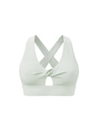 Loki & Ivy Women's Twist Front V-Neck Sports Bra
