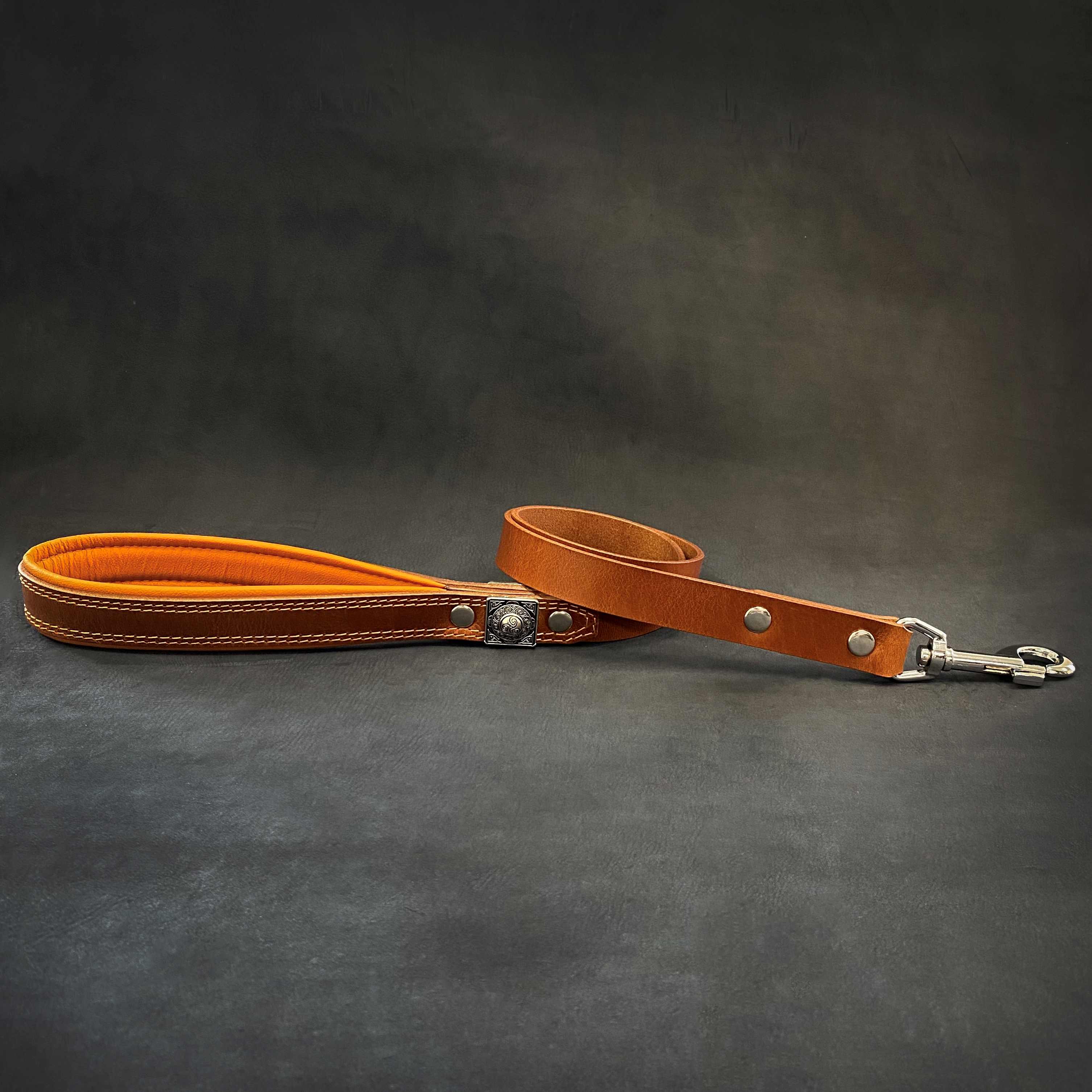 The "Eros" Brown Leash 1 inch wide - SJB-DIAMOND ELITES