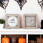 Reversible Double-Sided Fall And Halloween Sign, Autumn Color / Creep It Real BandsCo Straps