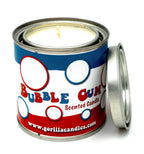 Bubble Gum Scented Retro Candle Bazooka Bubble Gum 8 Oz Soy Wax Paint Can With Lid BandsCo Straps