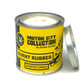 Burnt Rubber Scented Candle Natural Soy Wax Novelty Automotive Smell Home Fragrance 8 oz