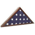 Military Shadow Box 5X9' Flag Display Case, Solid Wood - Cherry The Military Gift Store