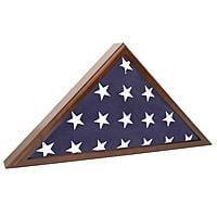 Military Shadow Box 5X9' Flag Display Case, Solid Wood - Cherry The Military Gift Store