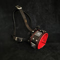 The "Eros" muzzle black & red Bestia Dog Gear