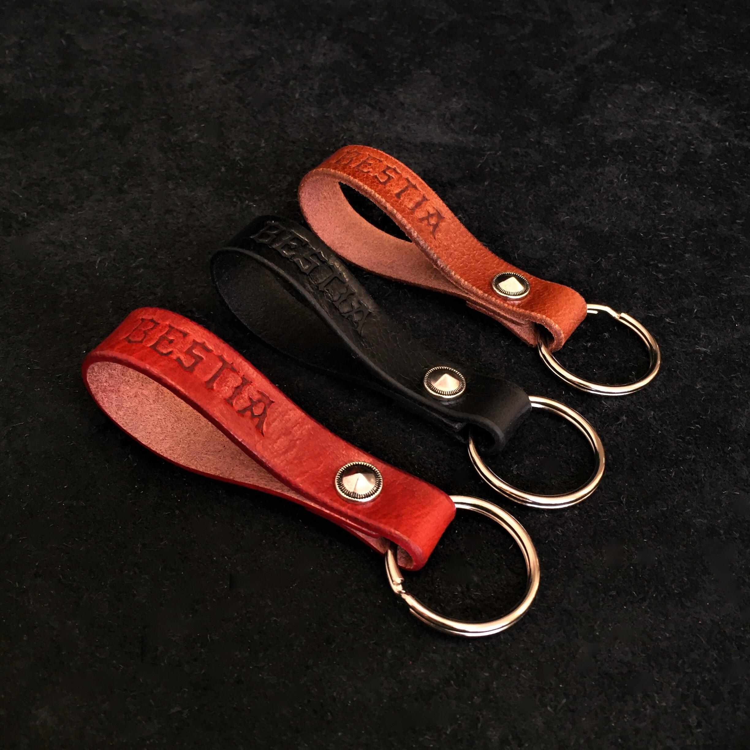 Bestia handmade genuine leather keychain Bestia Dog Gear