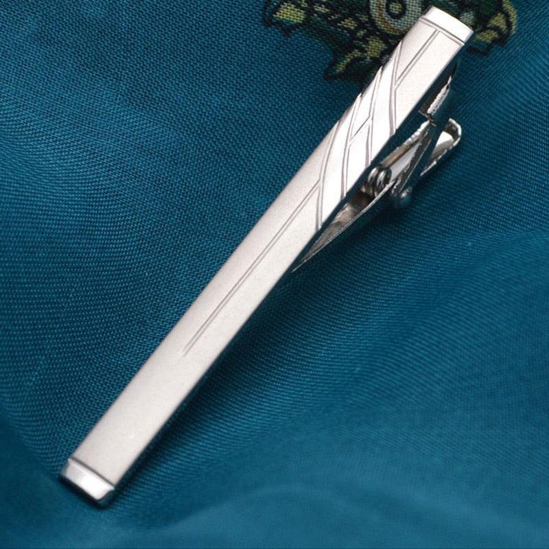 Impeccable Luxury Men's Metal Necktie Bar Formal Dress Shirt Classic Wear Neck Tie Clip With Chain Gold Color Clip Unique Shirt Business Tie Clip Wedding Ceremony Tie Clips Party Fashion Smooth Clasp Pin Father's Day Gifts Stevvex
