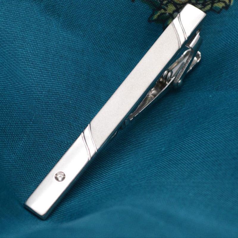 Impeccable Luxury Men's Metal Necktie Bar Formal Dress Shirt Classic Wear Neck Tie Clip With Chain Gold Color Clip Unique Shirt Business Tie Clip Wedding Ceremony Tie Clips Party Fashion Smooth Clasp Pin Father's Day Gifts Stevvex