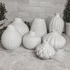 Imperfect Whitney Vases Slightly Damaged Discounted Ceramic Tabletop Vases BandsCo Straps